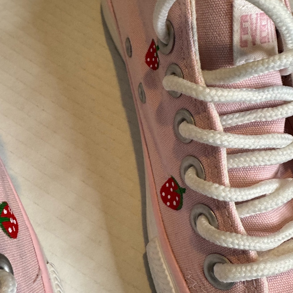 Pink Kids Shoes with White Accents - Picture 11 of 14